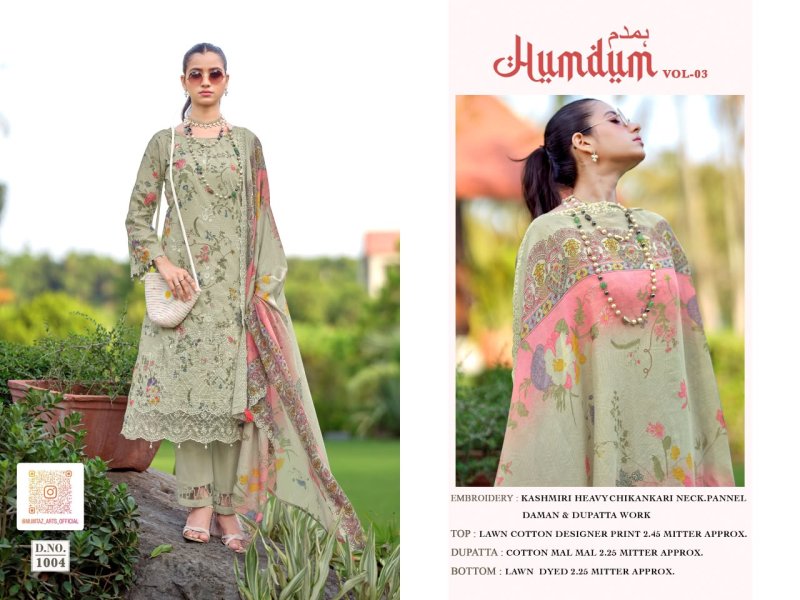 Humdum Vol 3 By Khuda Baksh Lawn Printed Pakistani Dress Material